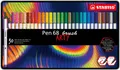 30 STABILO Pinselstift Pen 68 brush ARTY, 30er Metalletui