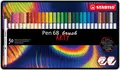 STABILO Pen 68 brush 30er Metalletui ARTY mit Hängelasche | In Karton | 2022