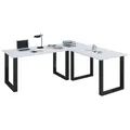 Eckschreibtisch Lona Schwarz/Weiß