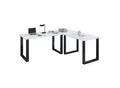 VCM VCM Holz Schreibtisch Eckschreibtisch schlicht 160x160 L Form links oder rechts Arbeitstisch Platte 50 cm tief Computertisch Büromöbel - Lona U
