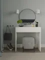 Platan Room Schminktisch Schminktisch Kosmetiktisch mit Schublade Frisierkommode 80x35x77 cm, weiß