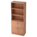 HAMMERBACHER Regalschrank Akandia, V7300/N/N/NU nussbaum 80,0 x 42,0 x 200,4 cm, 1 St.