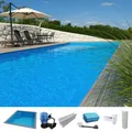 KWAD Styropor Pool Easy mit gerader Treppe links 8 x 4 x 1,5 m blau