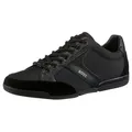 BOSS Saturn_Lowp Sneaker im Materialmix, Freizeitschuh, Halbschuh, Schnürschuh schwarz 43 EU