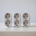 3x Doppelstecker Mehrfachstecker vertikal 2-fach Steckdosenadapter Multi stecker