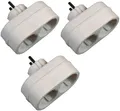 3x Doppelstecker Mehrfachstecker Duo Stecker 2er Multistecker weiss z, yy