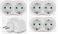 3 Stk.Doppelstecker Multistecker Mehrfachstecker Steckdosen Adapter Reisestecker