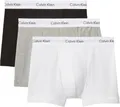 Calvin Klein Herren 3er Pack Boxershorts Trunks Unterwäsche, Mehrfarbig (Black/White/Grey Heather), L