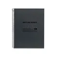 Miquelrius - 100% recyceltes Notizbuch, Umschlag aus recyceltem Karton, A5 Notizbuch (210 x 297 mm), 2Löcher, 120 recycelte Blätter 80 g/m², 4 Farbstreifen, 5 mm Rasterlinie, Farbe Graphit