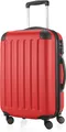 HAUPTSTADTKOFFER - Spree - Handgepäck mit Erweiterung, Koffer auf Rollen, Trolley Flugzeug Hartschalenkoffer Hand Luggage TSA, 55 cm, Cabin Bag max 42 Liter,Rot