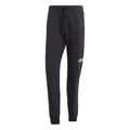 adidas Men's Essentials LINEAR French Terry Pant, Black/White, XL