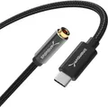 SABRENT USB C Soundkarte USB C auf Klinke 3,5mm Audio Adapter 50cm Kabel