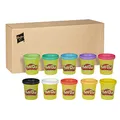 Play-Doh Rainbow Pack 10 x 56g Dosen, Bastel-Set mit hochwertiger Knetmasse in 8 fröhlichen Farben, fördert die Feinmotorik und das Gestalten, kreatives für Kinder ab 2 Jahren