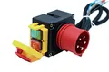 Schalter - Stecker Kombination 3-phasig 400V mit 80cm Kabel, Phasenwender und Magnet-Notausschalter -Baugleich KEDU KOA7 400V