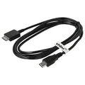 vhbw USB-C Datenkabel kompatibel mit Sony Walkman NWZ-E454, NWZ-E474, NWZ-E574, NWZ-E473, NWZ-E473K, NWZ-E575 MP3 Player Schwarz, 150 cm