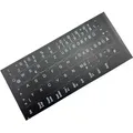 DEUTSCHE Tastaturaufkleber - schwarz GLÄNZEND 58 Tasten 1,1 cm x 1,3 cm Selbstkleben kompatibel für Sony Laptop Notebook - Schwarz