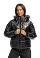 MARIKOO Damen Winterjacke (XS-XXL) - gesteppt, abnehmbare Kapuze, Magnetverschlussleiste - N097 - Schwarz Größe XXL - Gr.XXL
