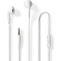Nedis Kopfhörer mit Kabel | 3.5 mm | Seillänge: 1.20 m | Eingebautes Mikro | Weiss (Kabelgebunden) (HPWD2021WT)