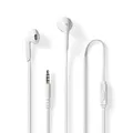 Nedis Kopfhörer mit Kabel | 3.5 mm | Seillänge: 1.20 m | Eingebautes Mikro | Weiss