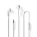Nedis, Kabelgebundene Kopfhörer 3.5mm Mit Mikrofon Lautstärkeregler 1.2m, Weiß