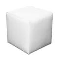 Best for Home - Sitzhocker Sitzwürfel | Bodenkissen Hocker | Sitzwürfel Kunstleder | Fußhocker Wohnzimmer | Fußhocker gepolstert | Sitzwürfel 40x40x40 | Sitzhocker Holzwerkstoff | Sitzwürfel (weiß)
