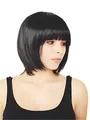 Prettyland Damen Schwarz Kurz-Haar Bob mia wallace kleopatra Glatte Kurze Retro Perücke black short Wig C577