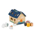 hauck Sort N Build Activity Würfel aus Holz Motorikwürfel ab 1 Jahr, Lernspielzeug mit Steckformen, Abnehmbarem Dach & 8 Bausteinen – Pädagogisch Wertvoll, Geschenk für Kleinkinder