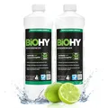 BiOHY Bodenreiniger (2 x 1 Liter) | Konzentrat für alle Reinigungsgeräte und alle Hartböden | angenehmer Geruch und streifenfreie Reinigung | ideal für Laminat, PVC & Stein | Bio Konzentrat