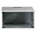 19 Zoll Wandgehäuse Netzwerkschrank Wandschrank unmontiert 6HE Tiefe 450mm grau