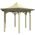 SKANHOLZ Pavillon "Versailles", Zeltdach, sechseckig, BxHxT: 418 x 332 x 360 cm - beige