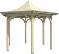 Skanholz Holzpavillon Versailles, BxTxH: 418x360x332 cm, inkl. Aufschraubstutzen