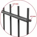 Floraworld Doppelstabmatte-Zaun Comfort 201 x 183 cm anthrazit