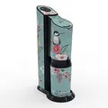 One-Wheel | selbstklebende Folie passend für SodaStream Crystal 2.0 | Wassersprudler-Aufkleber | Design Birds And Flowers Farbe blau | Motiv: Vogel