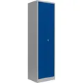 Lüllmann Spind 510401, Doppelspind, blau, 2 Abteile, mit Drehriegelschloss, 50 x 180 cm