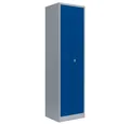 Steelboxx Spind Spind Kleiderschrank Schwarz-Weiss-Trennung 180x50cm blau (1-St) Komplett verschweißt und montiert