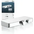OCEAN Thermostat Duscharmatur, Chrom/Weiß, mit Glasablage