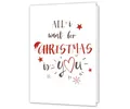PICTALOO Weihnachtskarte - All i want for Christmas is you – witzige Karte Weihnachten für Freund Freundin Mann Frau, Merry Christmas Klappkarten privat, Liebe Weihnachtsgrüße für mehr Zweisamkeit