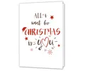 Weihnachtskarte - All i want for Christmas is you – witzige Karte Weihnachten