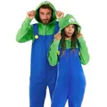 Opposuits Kostüm Luigi Onesie, Supergemütlicher Einteiler - offizielles Super Mario-Kostüm! grün S