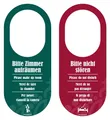 Türschild "Bitte nicht stören!", doppelseitig rot und grün bedruckt, 19 x 8 cm