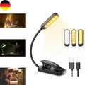TEAMPD Leselampe Buch Klemme, Buchlampe mit 9 LEDs, 3 Farbtemperatur