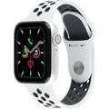 Apple Watch Nike Series 5 44 mm Aluminiumgehäuse silber am Nike Sportarmband pure platinum/schwarz [Wi-Fi + Cellular]
