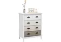 HOMCOM Kommode mit 5 Schubladen, Griff, Kippschutz, 70 x 38 x 85 cm (Schubladenschrank, 1 St., Aufbewahrungsschrank), für Schlafzimmer, Wohnzimmer, Weiß