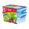 emsa Frischhaltedosen-Set CLIP & CLOSE transparent 0,15/0,2/0,55/1,0/3,7 l, 1 Set