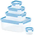 Emsa CLIP & CLOSE Frischhaltedosen-Set, 5-teilig, Dose, transparent