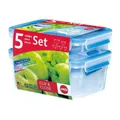 emsa Frischhaltedosen-Set CLIP & CLOSE transparent 0,15/0,2/0,55/1,0/3,7 l,...