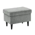 DEINE TANTE EMMA 64-931-16 Oskar Brego 09 grau Hocker Sitzhocker Fusshocker Relaxhocker Stoff ca. 63 x 42 cm