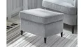 Hocker Polsterhocker Sitzhocker Fußablage Sitzmöbel Omado Stoff grau 63cm