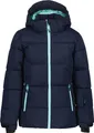 Icepeak Loris Winterjacke für Mädchen mit Kapuze und Schneefang, Farbe:Dunkelblau, Kinder Größen:140
