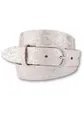 Ledergürtel, mit Metalleffekt, Gr. 100, beige-silber